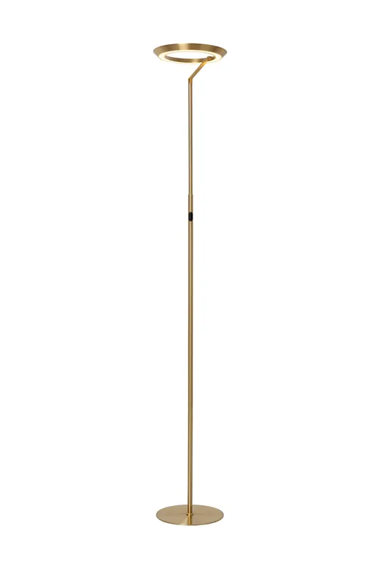 Lucide CELESTE - Vloerlamp - Ø 28 cm - LED Dimb. - 1x21W 2700K - Mat Goud / Mes Exclusieve Aanbieding