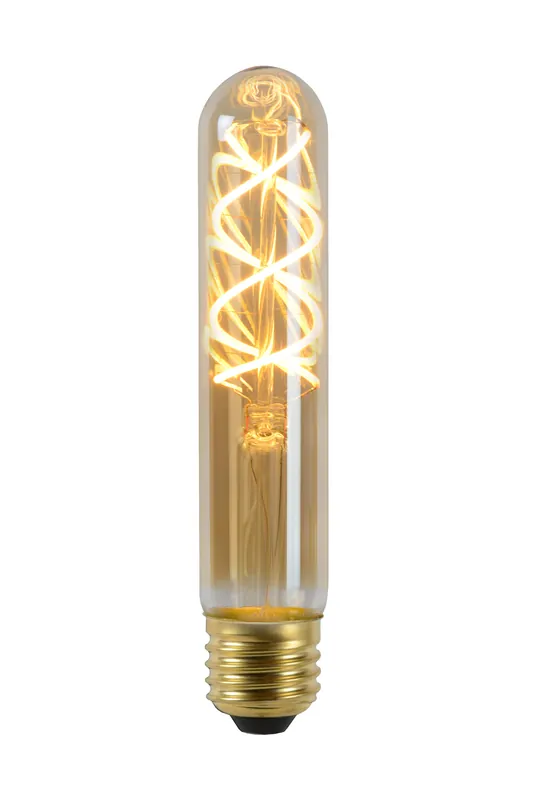 Lucide T32 - Filament lamp - Ø 3 cm - LED Dimb. - E27 - 1x4,9W 2200K - Amber Uitverkoop