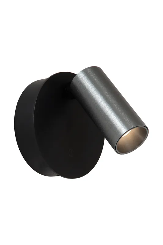 Korting Lucide TONI - Oplaadbare Wandspot / Wandlamp - Accu/Batterij - Ø 8,1 cm - LED Dimb. - CCT - 1x2W 2700K/4000K - Magnetisch - Grijs ijzer