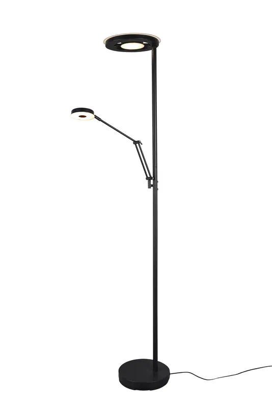 TRIO BARRIE - Vloerlamp - Zwart mat - incl. 1x SMD 32 W Snelle Levering