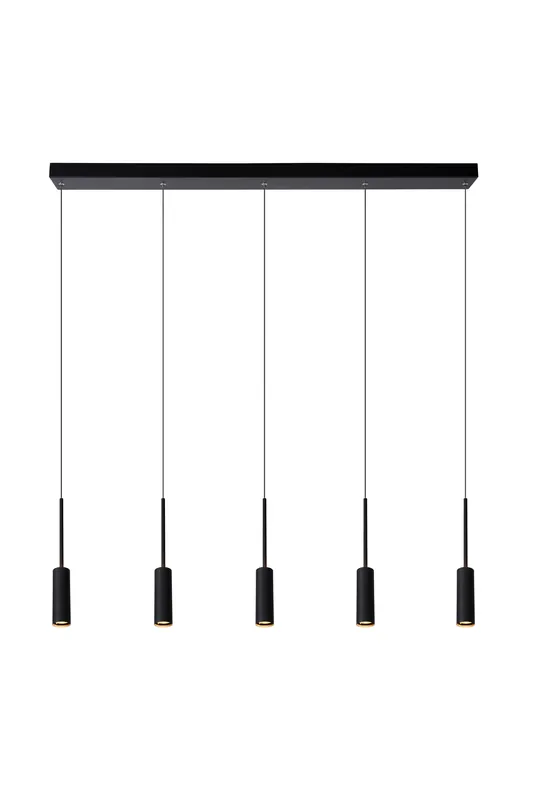 Rechtstreeks Van De Fabrikant Lucide TUBULE - Hanglamp - LED - 5x7W 2700K - Zwart
