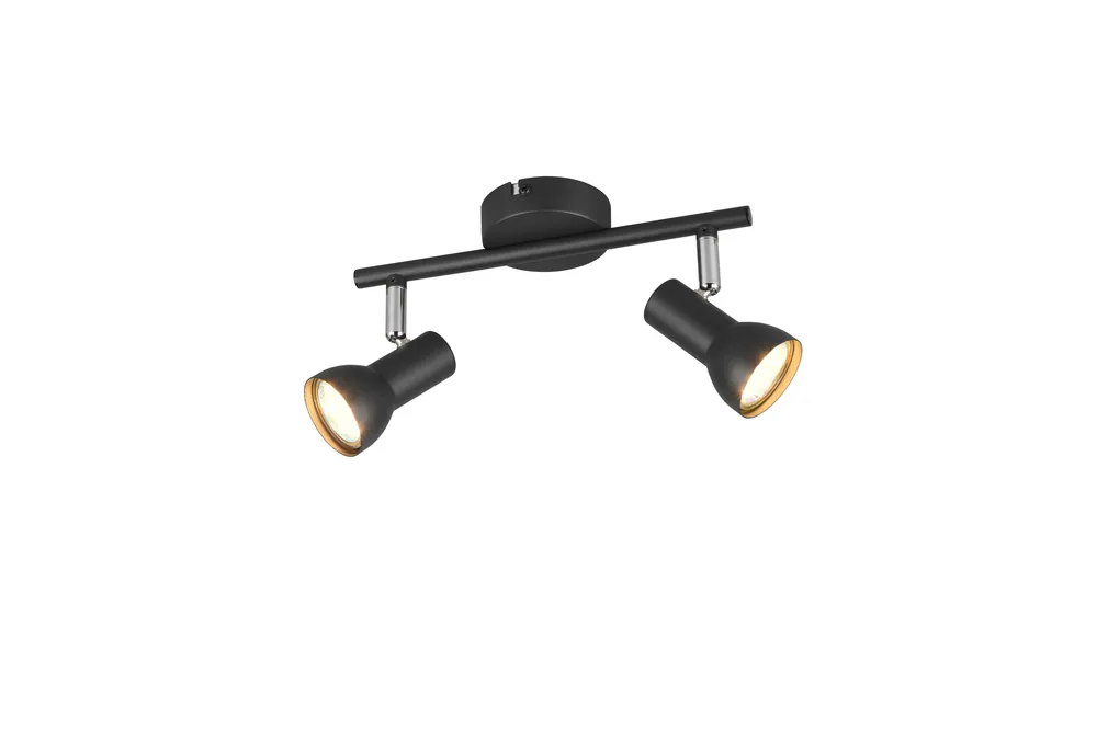 Tijdelijk Beschikbaar REALITY CANTAR - Spot - Zwart mat - excl. 2x GU10 4,9 W