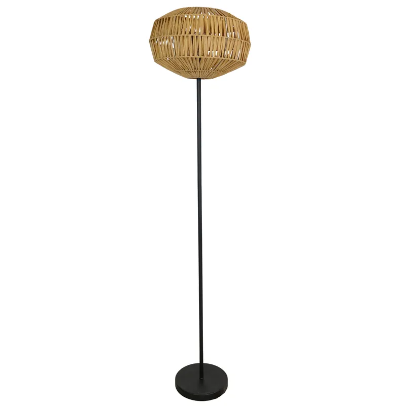 EGLO EGLO Sheldon Vloerlamp - E27 - 153.5 cm - Bruin Zwart - Papier Shop Nu