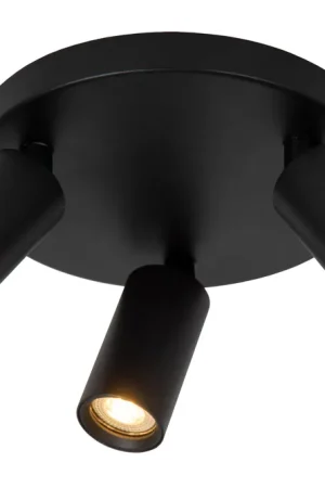 Beperkt Aanbod Lucide RITMO - Plafondspot - Ø 18 cm - 3xGU10 (MR11) - Zwart