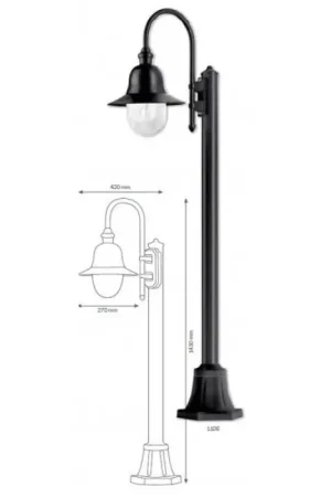 LCD Lengerich Staande lamp Zwart, 1-licht Koop Online