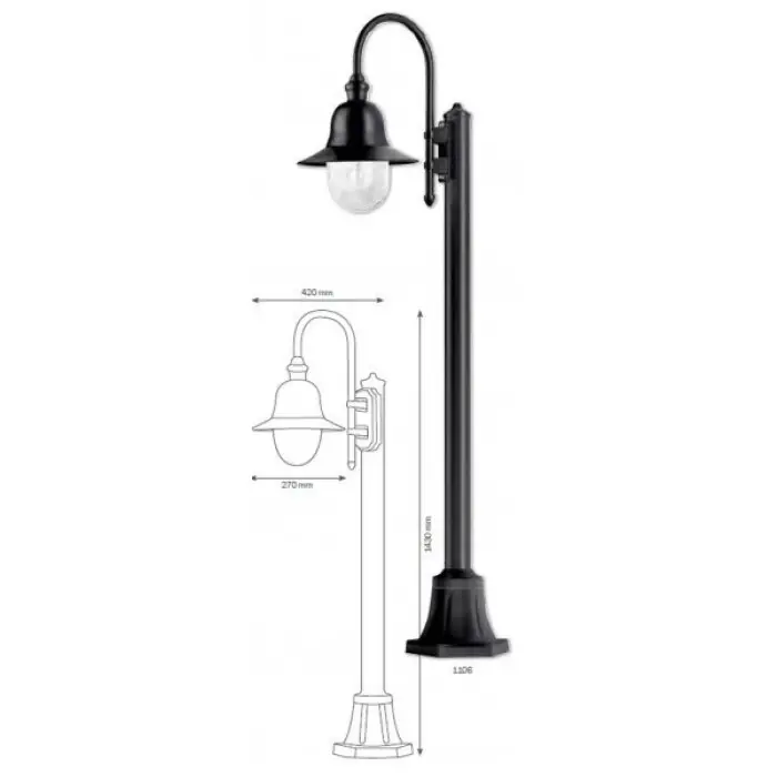 LCD Lengerich Staande lamp Zwart, 1-licht Koop Online