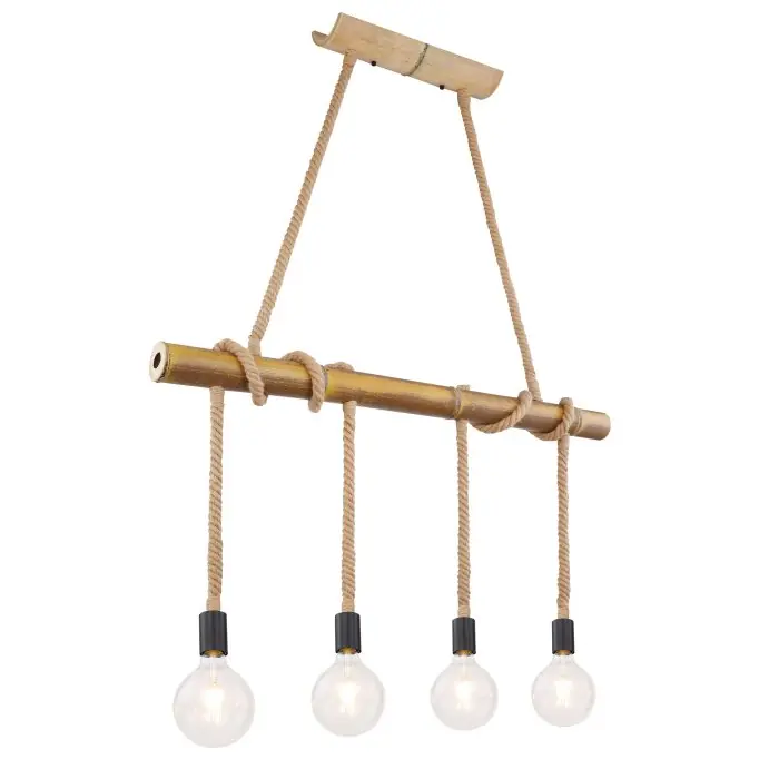 Globo FRAGNO Hanger Bruin, Zwart, 4-lichts Goedkoop