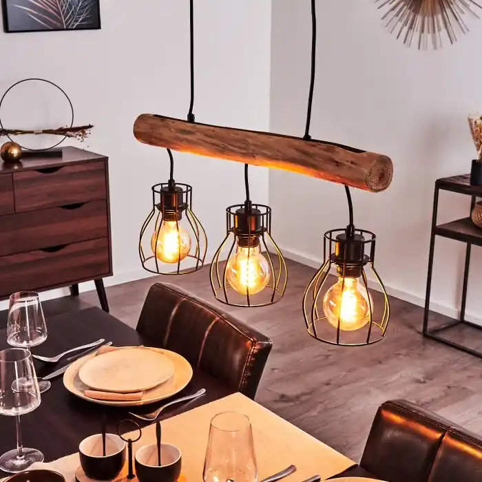 Beperkte Voorraad Gondo Hanglamp Bruin, Zwart, 3-lichts