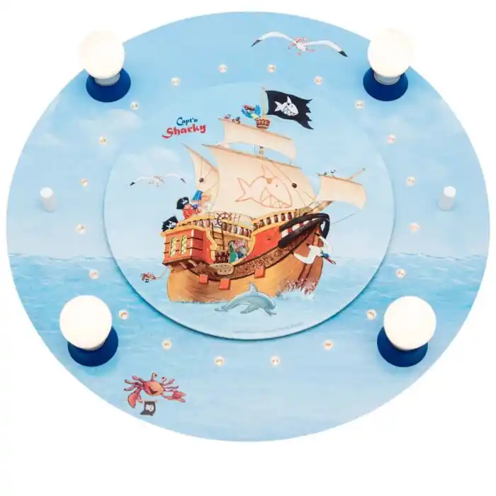 Elobra SEE Plafondlamp Blauw, 4-lichts Flitsaanbieding