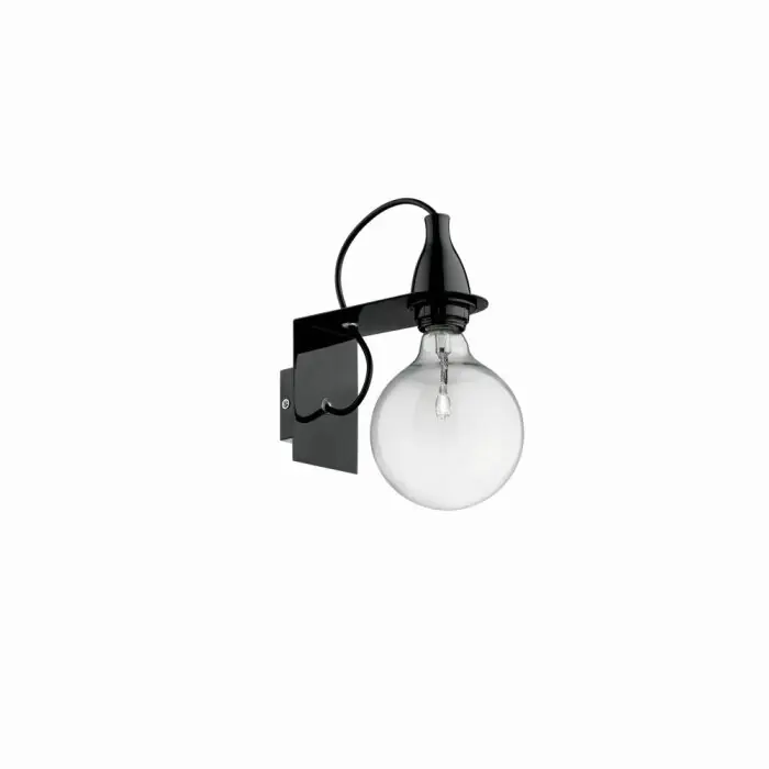 Superprijs Ideallux MINIMAL Muurlamp Zwart, 1-licht