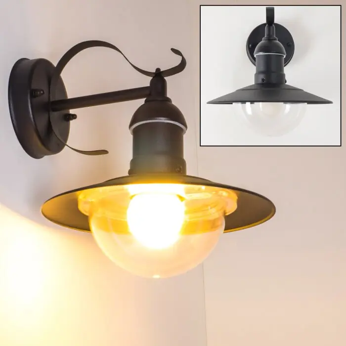 Broni Buiten muurverlichting Zwart, 1-licht Lage Kosten