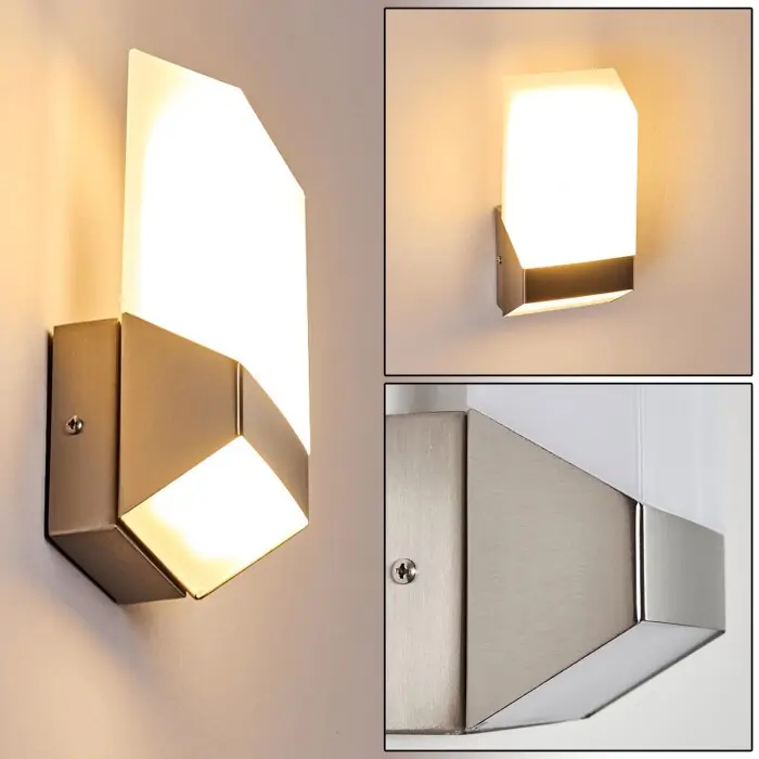 Clear Buiten muurverlichting LED Nikkel mat, 1-licht Exclusieve Aanbieding