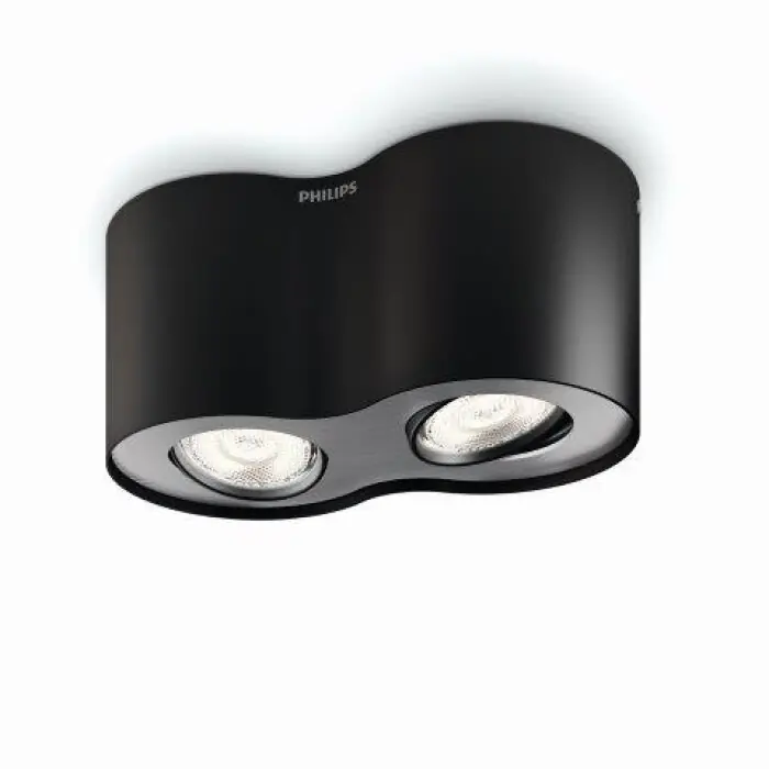 Betrouwbaar Philips Phase Plafondlamp LED Zwart, 2-lichts