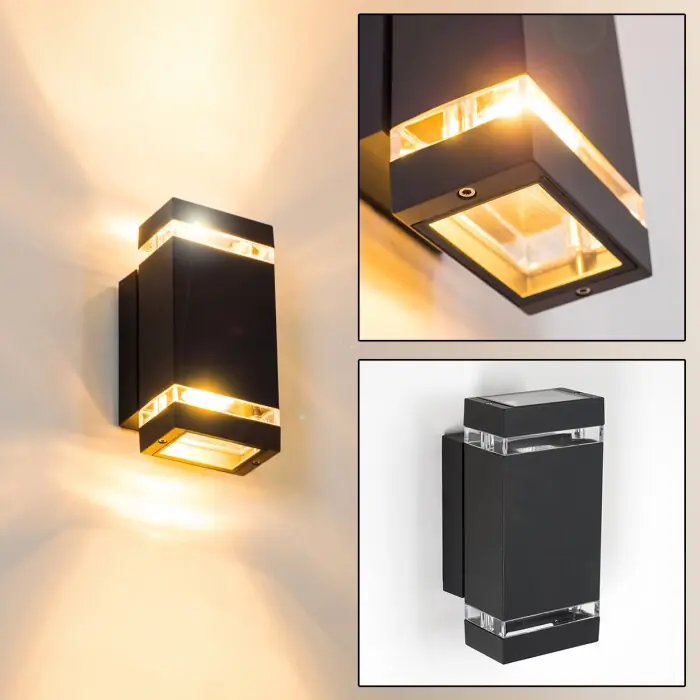 Edevik Buiten muurverlichting Antraciet, 2-lichts Premium