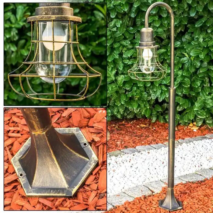 BORKAN Padverlichting Bruin, Goud, 1-licht Hete Deal
