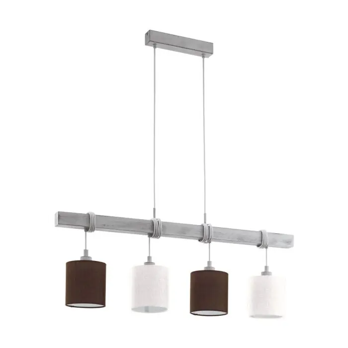 Gratis Retour Eglo TOWNSHEND Hanger Wit, 4-lichts