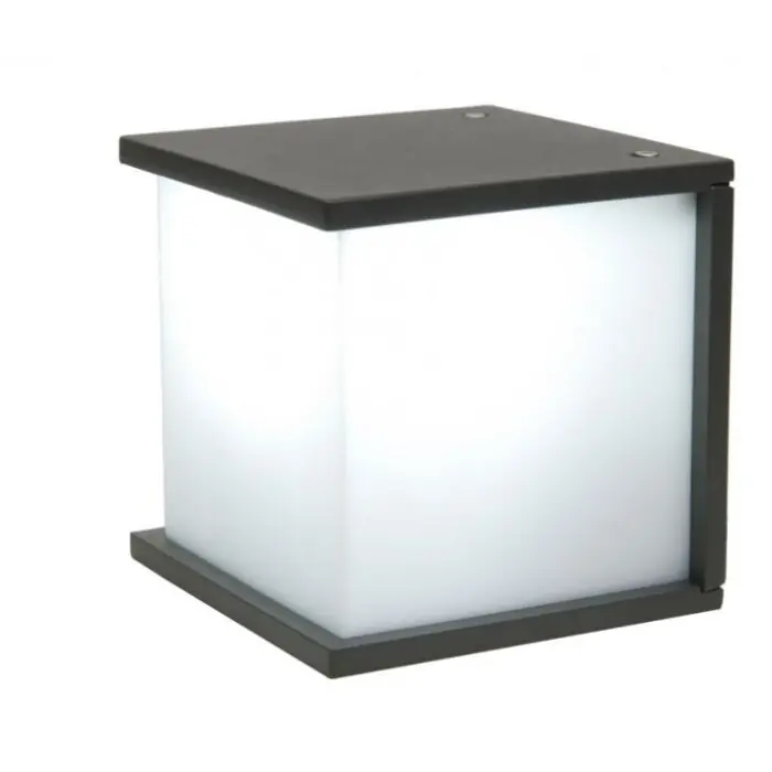 Betrouwbaar Lutec CUBE Buiten muurverlichting Antraciet, 1-licht