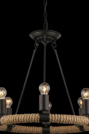 Aanbieding Globo ULLEU Hanger Zwart, 6-lichts
