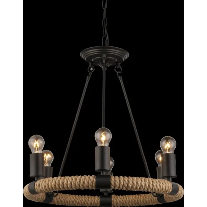 Aanbieding Globo ULLEU Hanger Zwart, 6-lichts