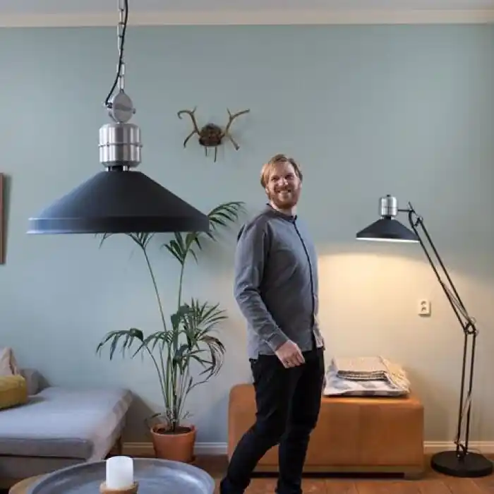 Steinhauer Zappa Hanglamp Zwart, 1-licht Op = Op