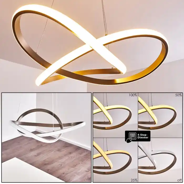 Dagaanbieding Pitasch Hanger LED Nikkel mat, 1-licht