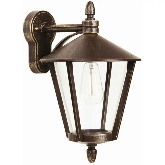 Albert 816 Buiten muurverlichting Bruin, Messing, 1-licht Nu Kopen