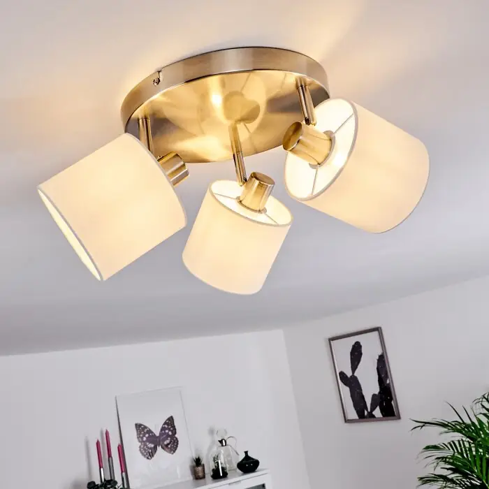 Alsen Plafondlamp Nikkel mat, 3-lichts Korting