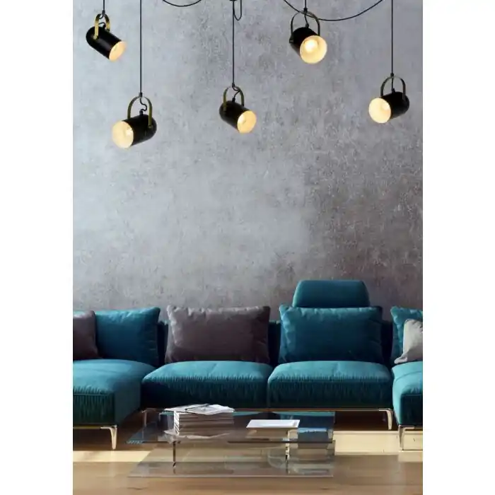 Lucide SWAPP Hanglamp Zwart, 5-lichts Bestseller
