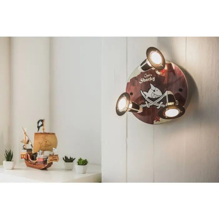 Beste Prijs Elobra HOLZINSCHRIFT Plafondlamp Bruin, 3-lichts