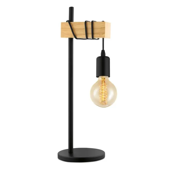 Eglo verlichting TOWNSHEND Tafellamp Bruin, Zwart, 1-licht Betrouwbaar