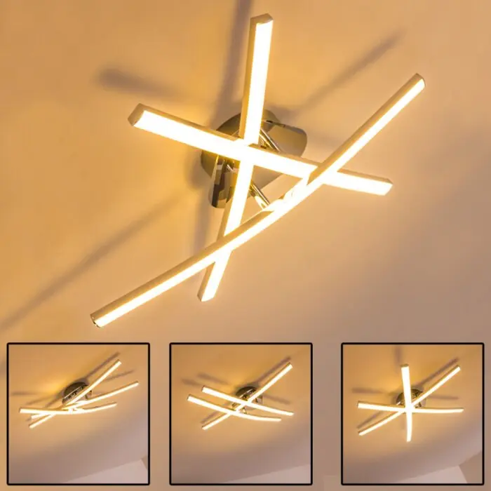 Atome Plafondlamp LED Chroom, 3-lichts Aanbieding