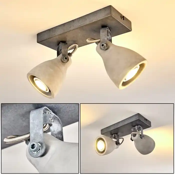 Must-Have Lomma Plafondlamp Grijs, 2-lichts