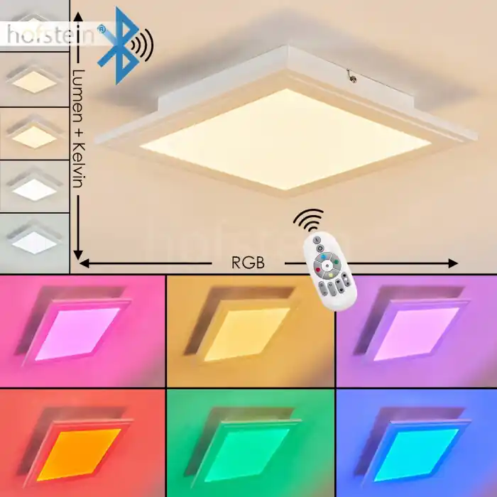 Voisines Plafondpaneel LED Wit, 1-licht, Afstandsbediening, Kleurwisselaar Rechtstreeks Van De Fabrikant