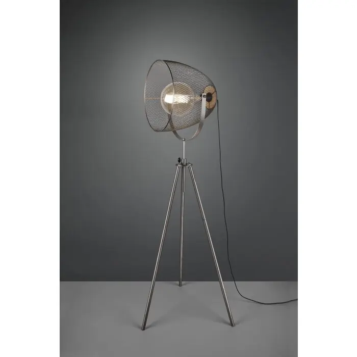 Bestel Nu Trio Ivar Staande lamp Donkerbruin, Nikkel mat, 1-licht