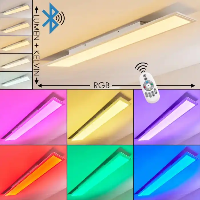 Voisines Plafondpaneel LED Wit, 1-licht, Afstandsbediening, Kleurwisselaar Lage Kosten