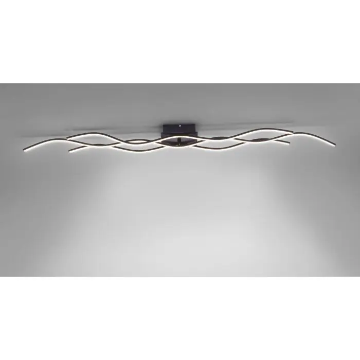 Premium Leuchten-Direkt Wave Plafondlamp LED Zwart, 3-lichts