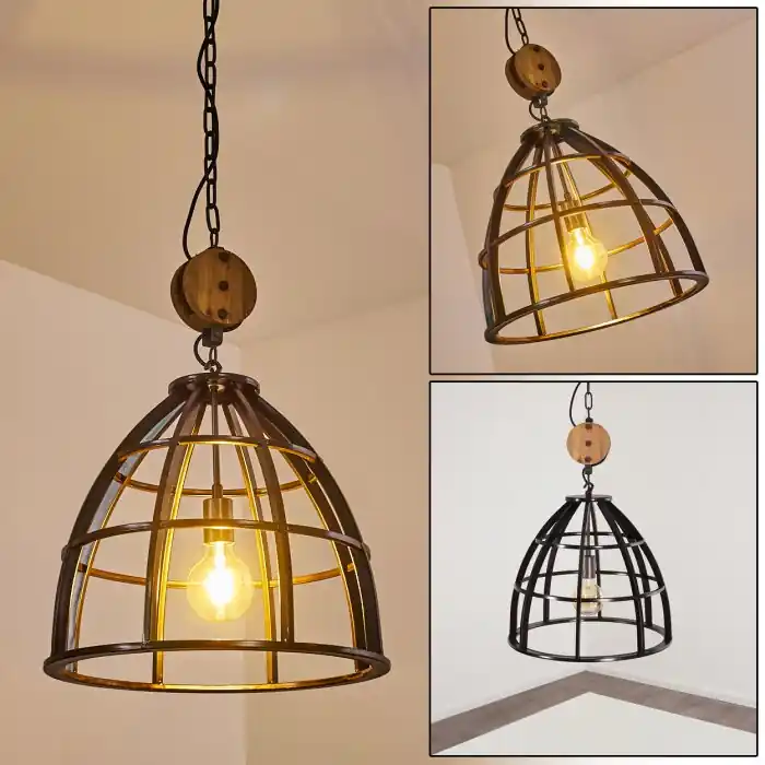 Haervej Hanger Hout licht, Zwart, 1-licht Dagaanbieding