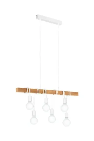 Actieprijs Eglo verlichting TOWNSHEND Hanglamp Wit, 6-lichts