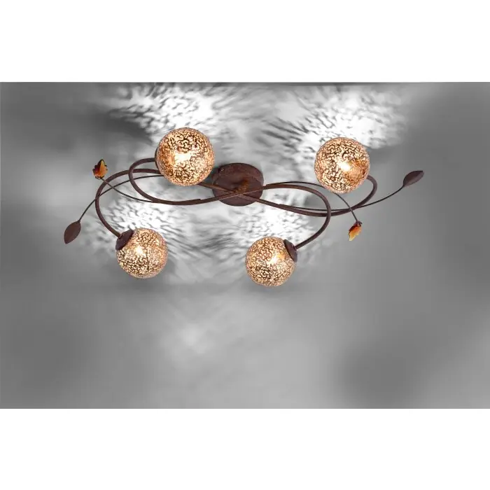 Flitsaanbieding Paul Neuhaus GRETA Plafondlamp Roest, 4-lichts