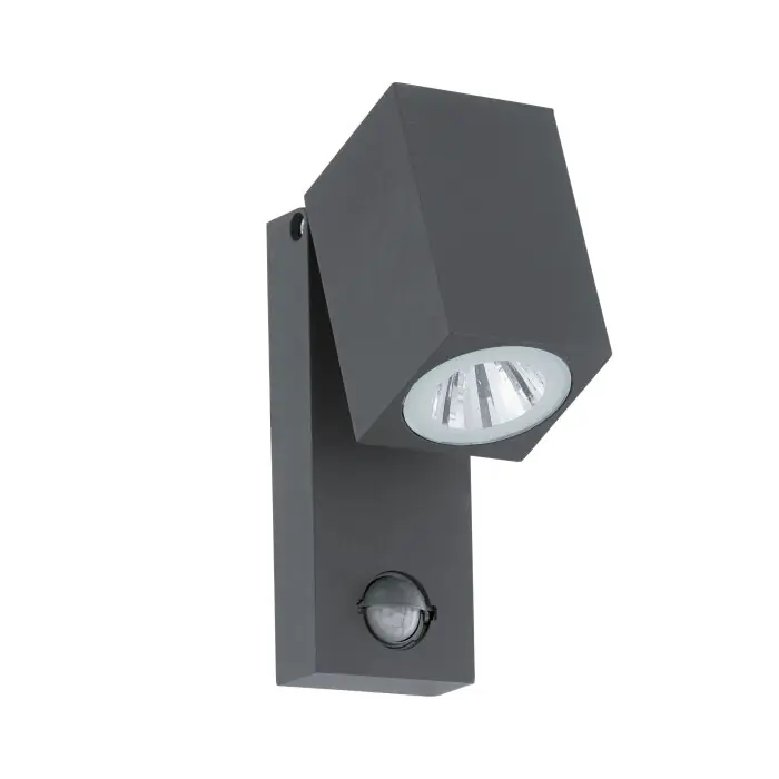 Eglo SAKEDA Buiten muurverlichting LED Antraciet, 1-licht, Bewegingsmelder Veilige Betaling