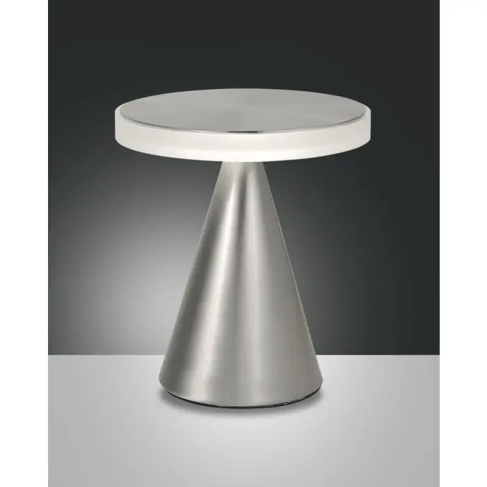 Fabas Luce Neutra Tafellamp LED Nikkel mat, 1-licht Lage Kosten