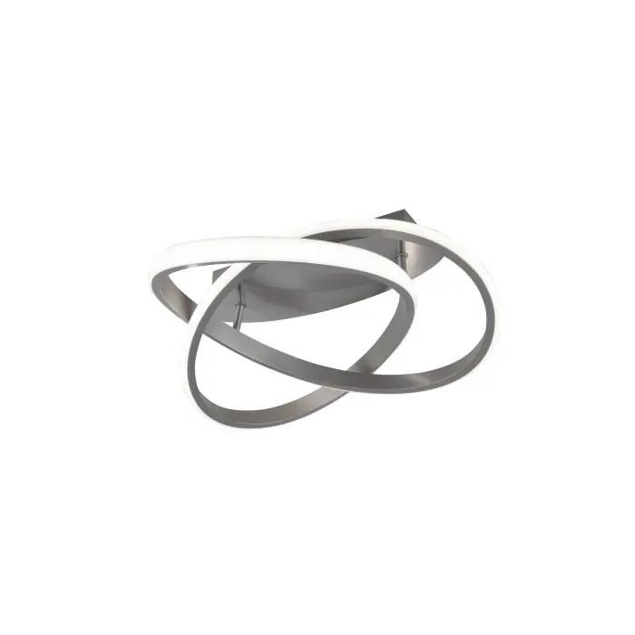 Laatste Versie Reality Course Plafondlamp LED Nikkel mat, 1-licht