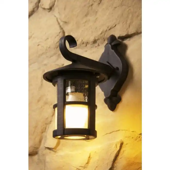 Brilliant Jordy Buiten muurverlichting Bruin, Roest, Zwart, Transparant, Helder, 1-licht Dagaanbieding
