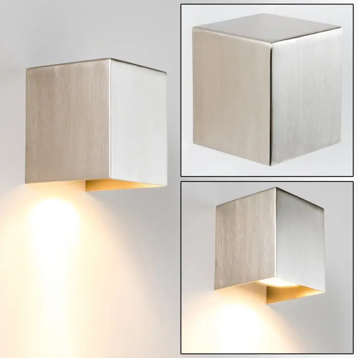 Matera Muurlamp Nikkel mat, 1-licht Veilige Betaling