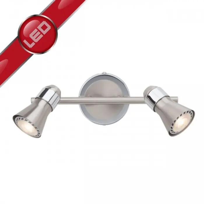 Must-Have Brilliant Sanny Spotbalk plafond IJzer, 2-lichts