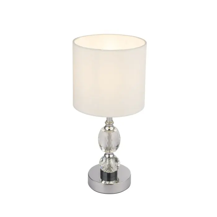 Korting Globo BRONN Tafellamp Wit, 1-licht