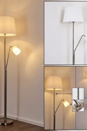 Actieprijs Gunstock Staande lamp Nikkel glanzend, 2-lichts