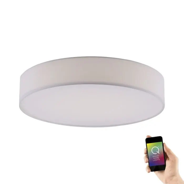 Laatste Versie Paul Neuhaus Q-KIARA Plafondlamp LED Wit, 1-licht, Afstandsbediening