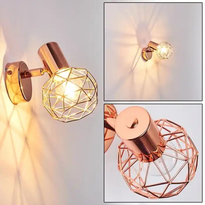 Beste Prijs Palmira Muurlamp Koperkleurig, 1-licht