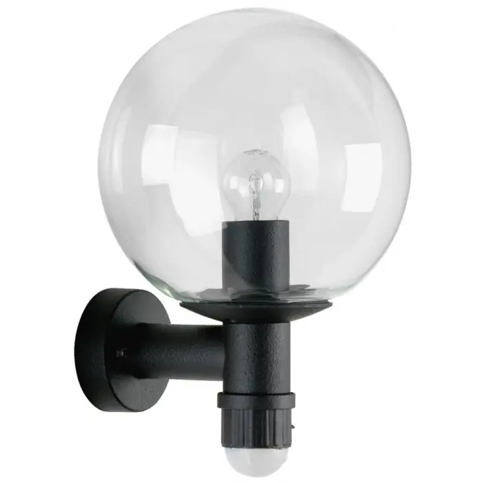 Merkproduct Albert 641 Buiten muurverlichting Zwart, 1-licht, Bewegingsmelder